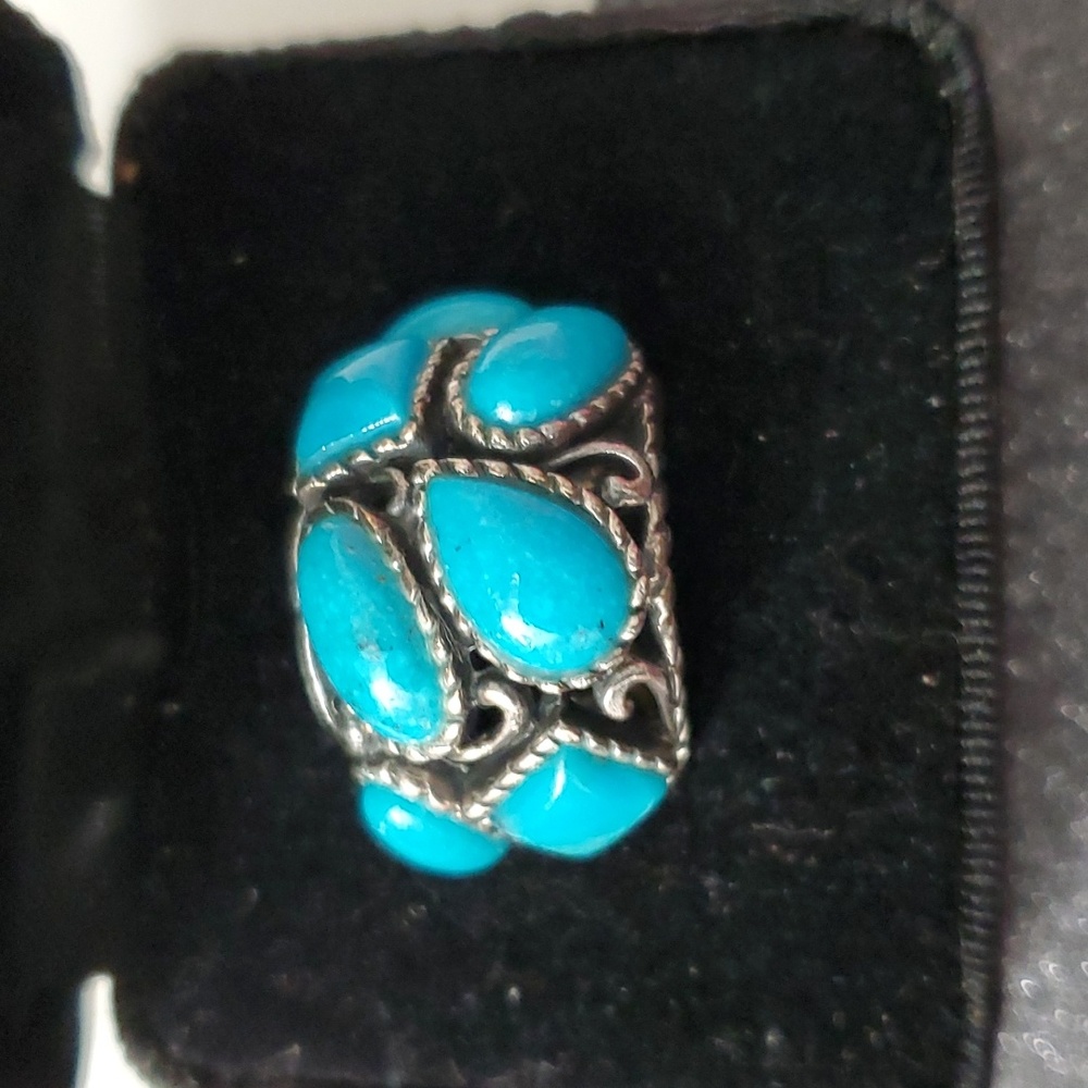 Sterling Silver 925 Turquoise Nugget Ring